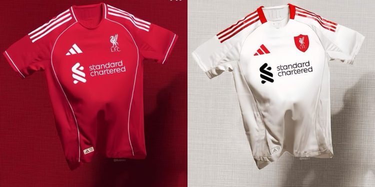 Desain jersey Liverpool 2025/2026: Merah Strawberry dan gaya retro