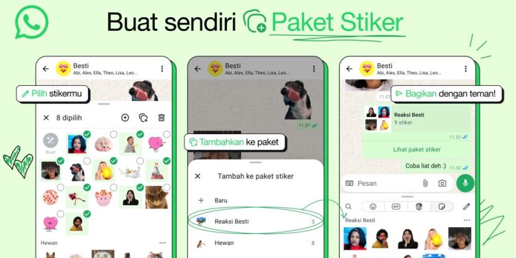 Cara membuat stiker WA langsung dari aplikasi chat